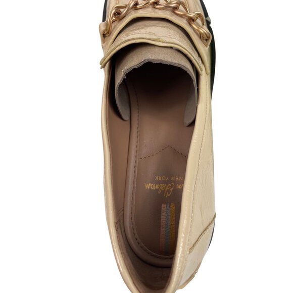 Sam Edelman NY Lug Sole Loafers Womens 7M Wheat Leather Platform Shoes - Picture 9 of 12